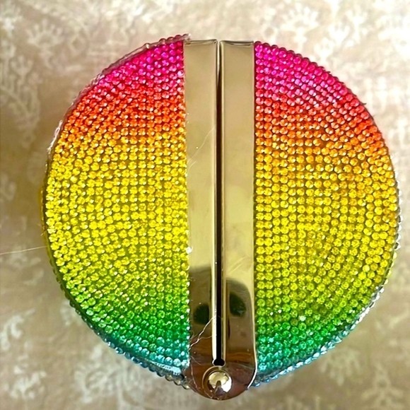 Aldo "Cherry Pop" Rhinestone ENVOLEE MINI CROSSBODY BAG Chain Purse Bling Clutch - Picture 11 of 16